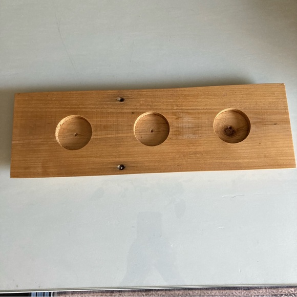 Handmade Wood Whiskey Flight Board For Glencairn Glasses (Glasses Not Included) - Picture 5 of 5